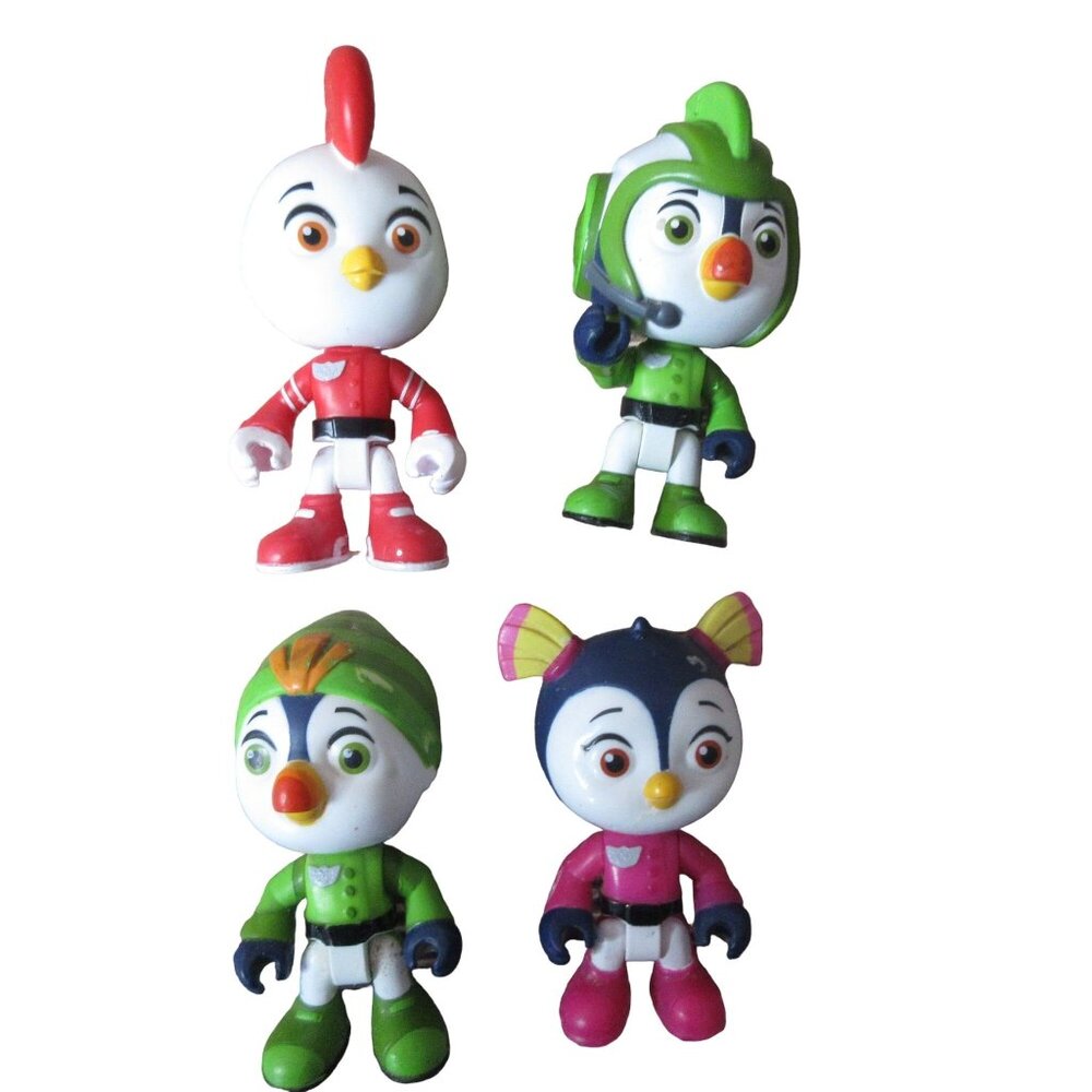 Lot of 4 Nick JR Top Wing Duck Vinyl Figures